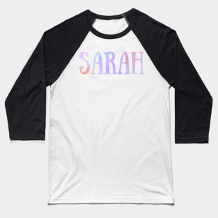 "Sarah" Pink and Green Floral - Customizable Baseball T-Shirt